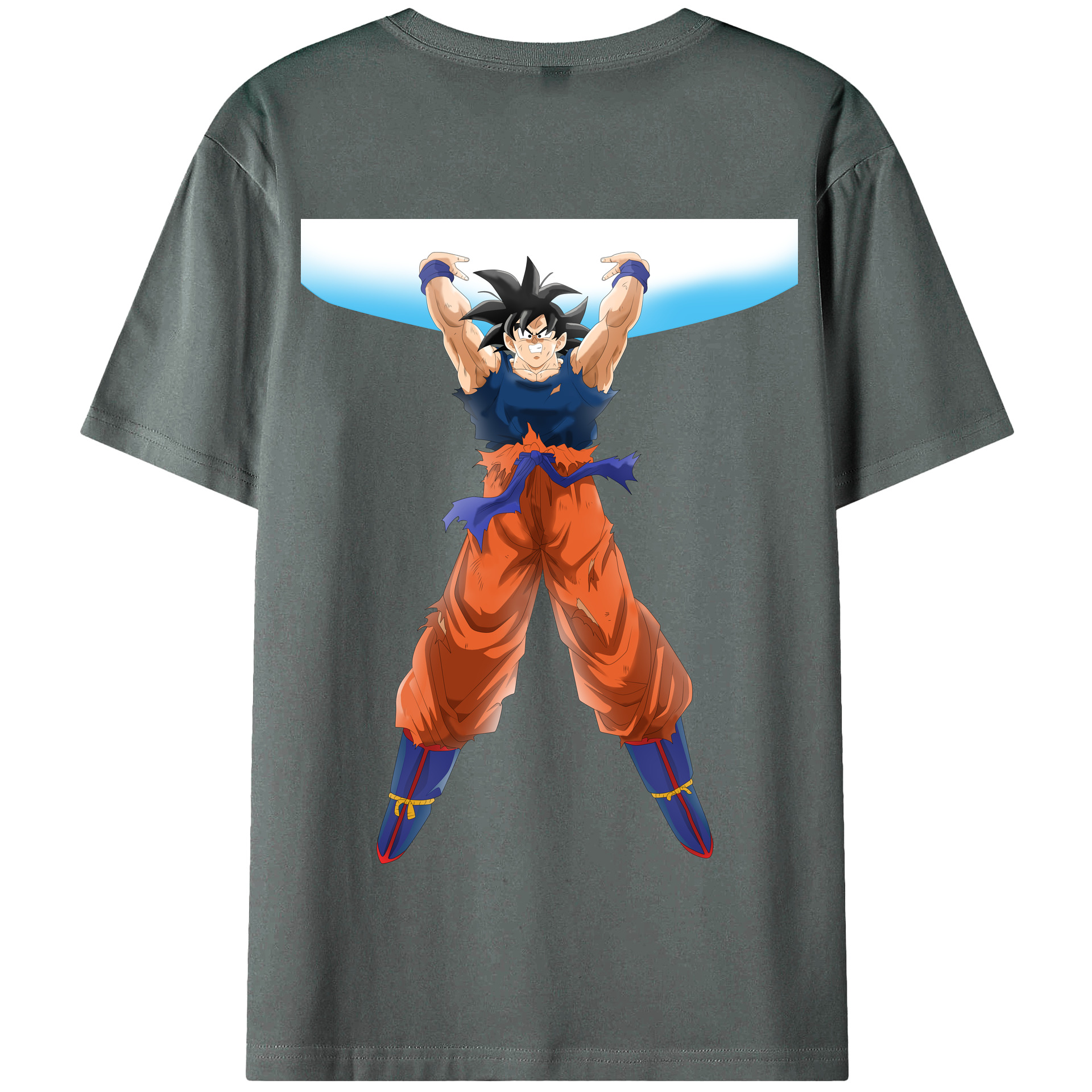 （画像用） ドラゴンボール 孫悟空（そん ごくう）Son Goku カカロット DRAGON BALL Kakarotto 綿100％半袖Tシャツ（背面プリント）